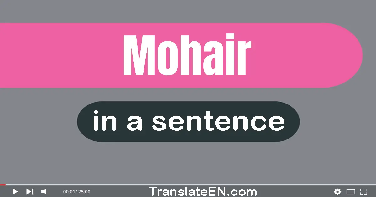Use "mohair" in a sentence | "mohair" sentence examples