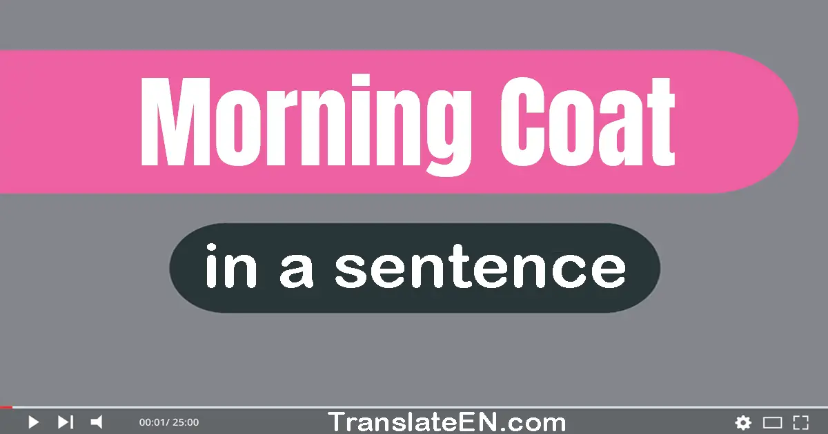 Use "morning coat" in a sentence | "morning coat" sentence examples