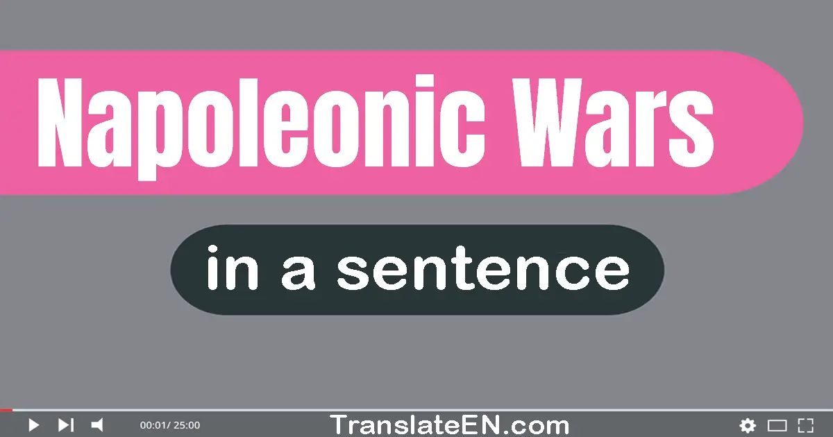 Use "napoleonic wars" in a sentence | "napoleonic wars" sentence examples