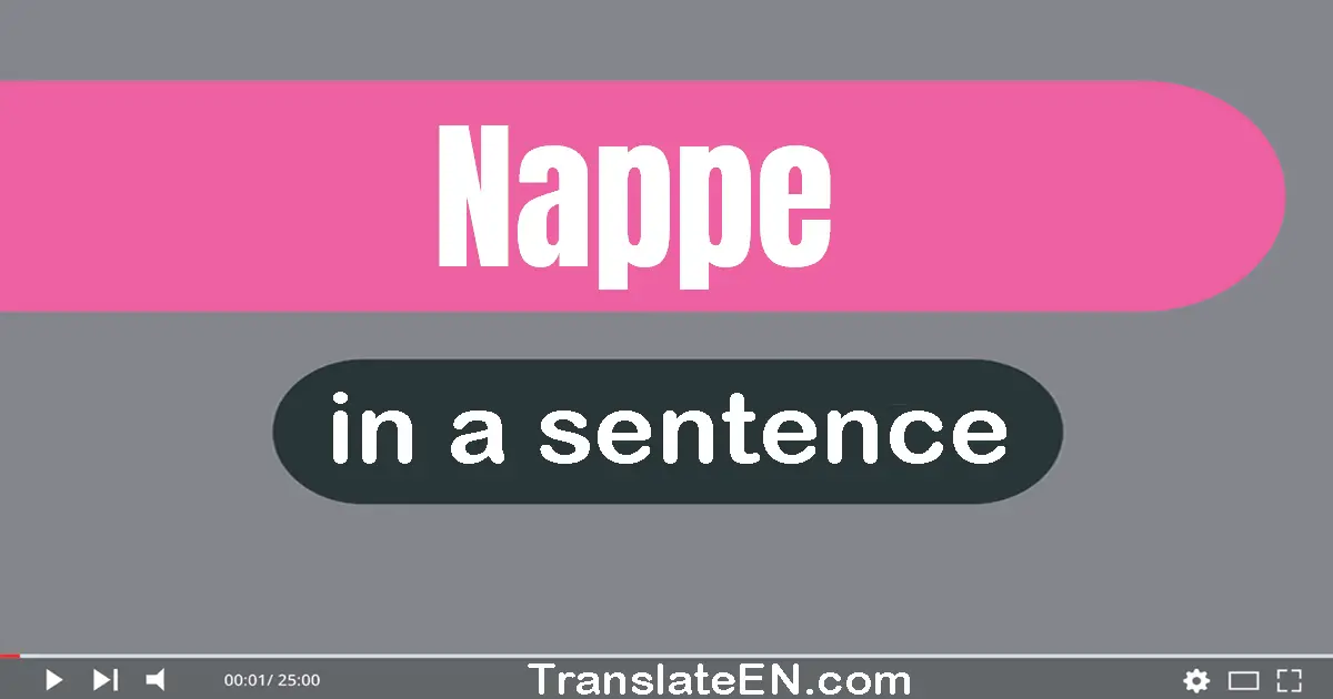 Use "nappe" in a sentence | "nappe" sentence examples