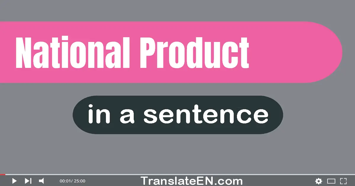 Use "national product" in a sentence | "national product" sentence examples