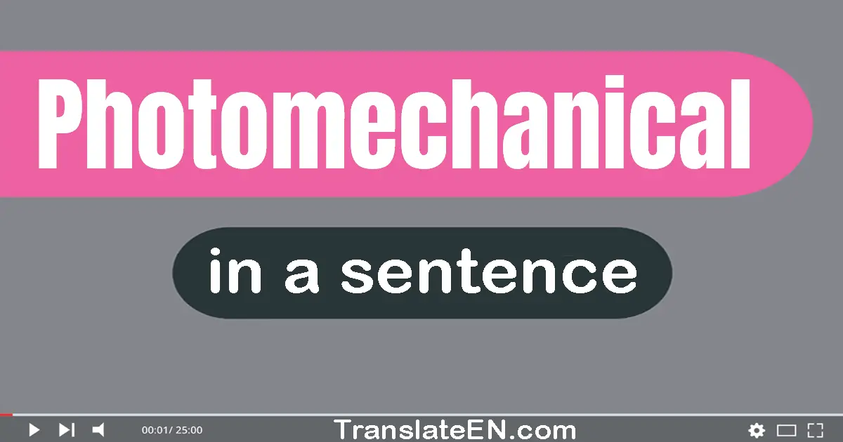 Use "photomechanical" in a sentence | "photomechanical" sentence examples