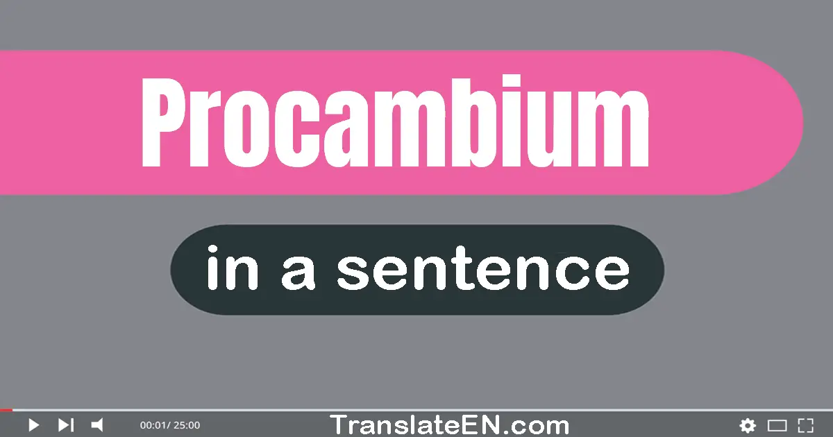 Use "procambium" in a sentence | "procambium" sentence examples