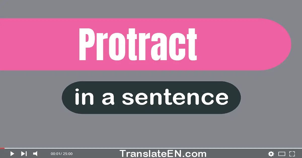 Use "protract" in a sentence | "protract" sentence examples