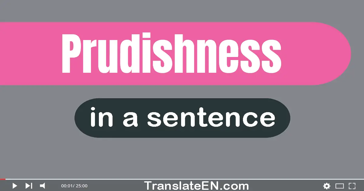Use "prudishness" in a sentence | "prudishness" sentence examples