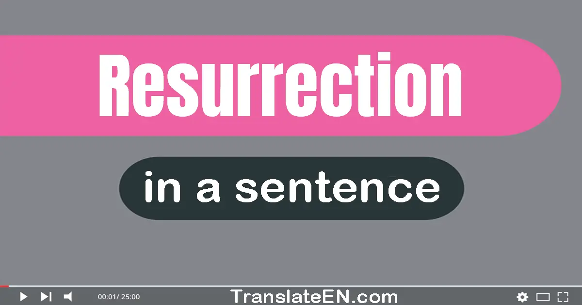 Use "resurrection" in a sentence | "resurrection" sentence examples