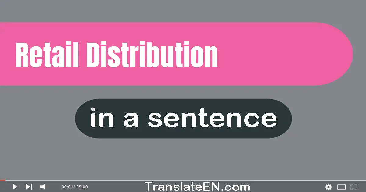 Use "retail distribution" in a sentence | "retail distribution" sentence examples