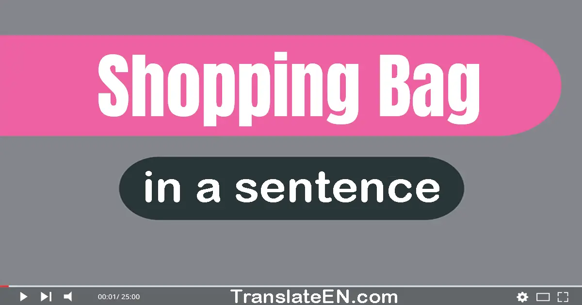 Use "shopping bag" in a sentence | "shopping bag" sentence examples