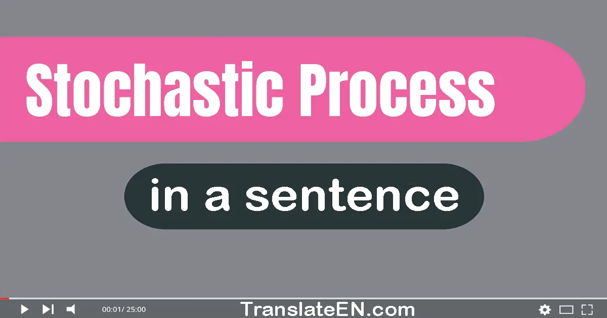 Use "stochastic process" in a sentence | "stochastic process" sentence examples