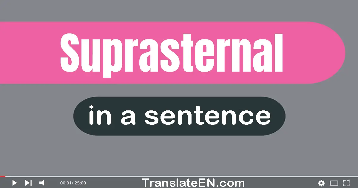 Use "suprasternal" in a sentence | "suprasternal" sentence examples