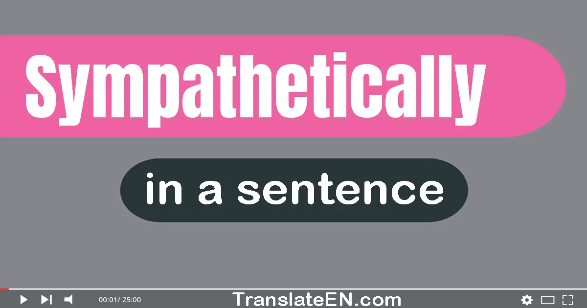 Use "sympathetically" in a sentence | "sympathetically" sentence examples
