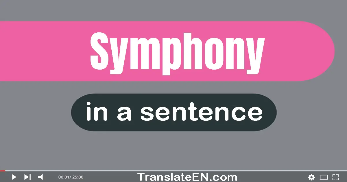 Use "symphony" in a sentence | "symphony" sentence examples