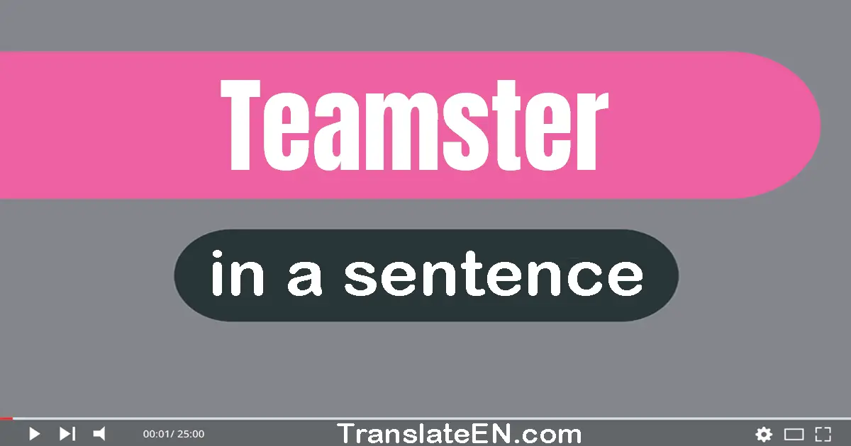 Use "teamster" in a sentence | "teamster" sentence examples