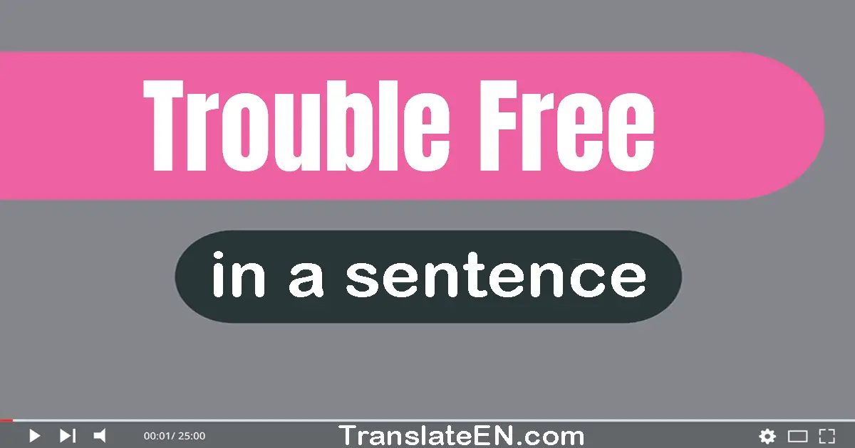 Use "trouble-free" in a sentence | "trouble-free" sentence examples