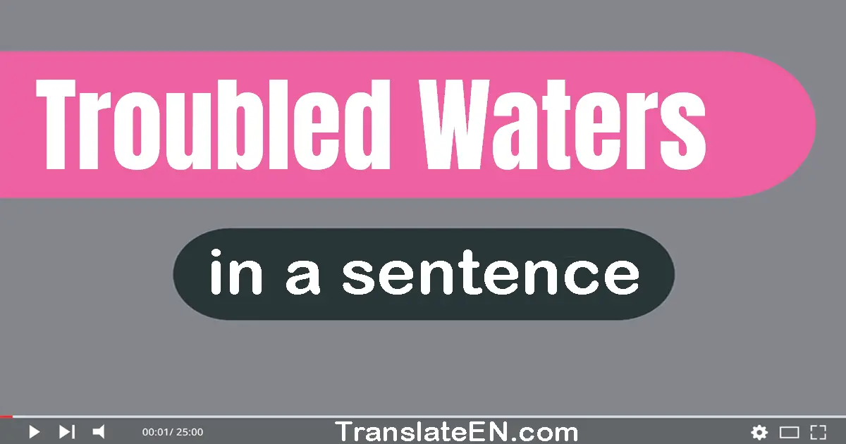 Use "troubled waters" in a sentence | "troubled waters" sentence examples