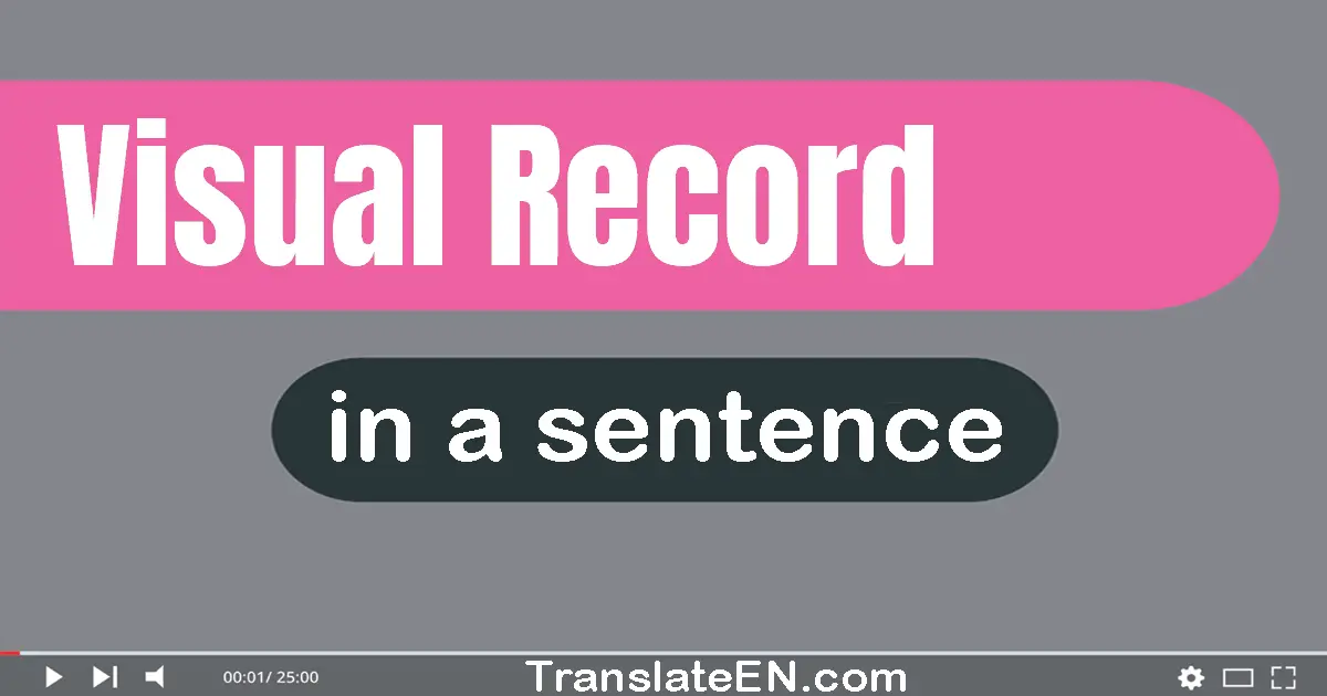 Use "visual record" in a sentence | "visual record" sentence examples