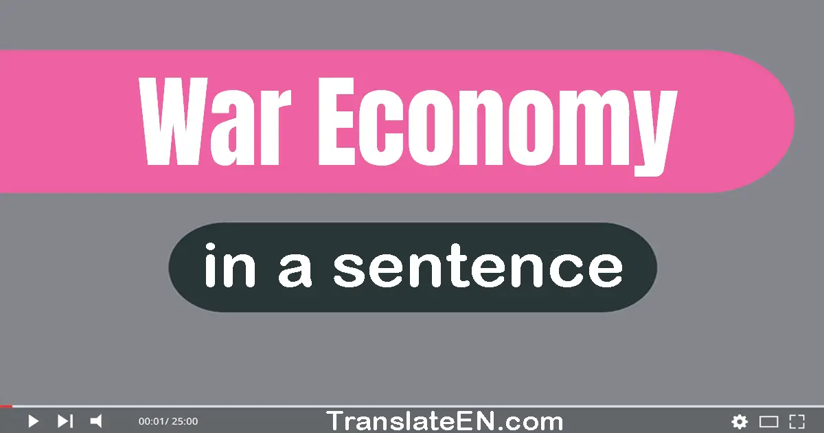 Use "war economy" in a sentence | "war economy" sentence examples