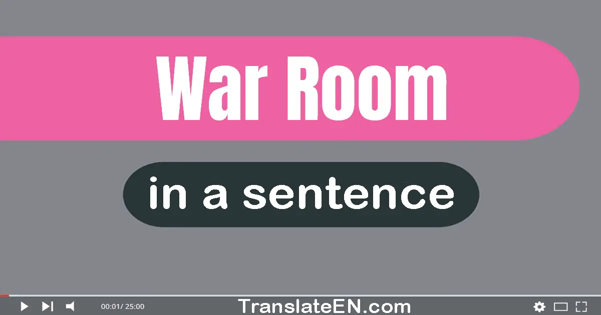 Use "war room" in a sentence | "war room" sentence examples