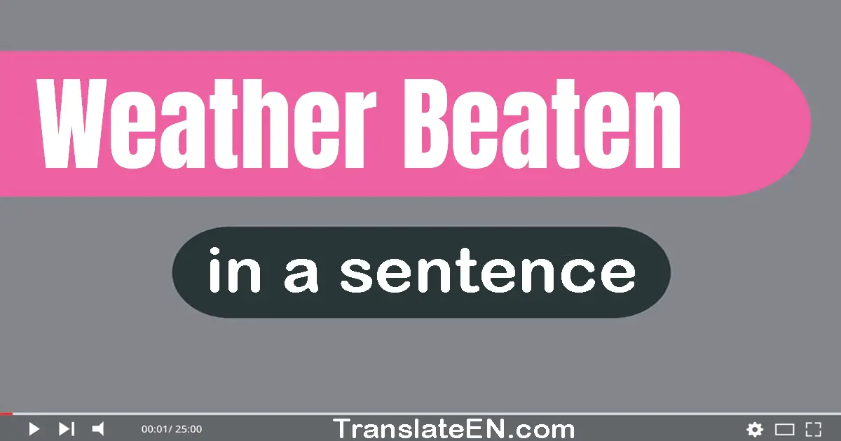 Use "weather-beaten" in a sentence | "weather-beaten" sentence examples