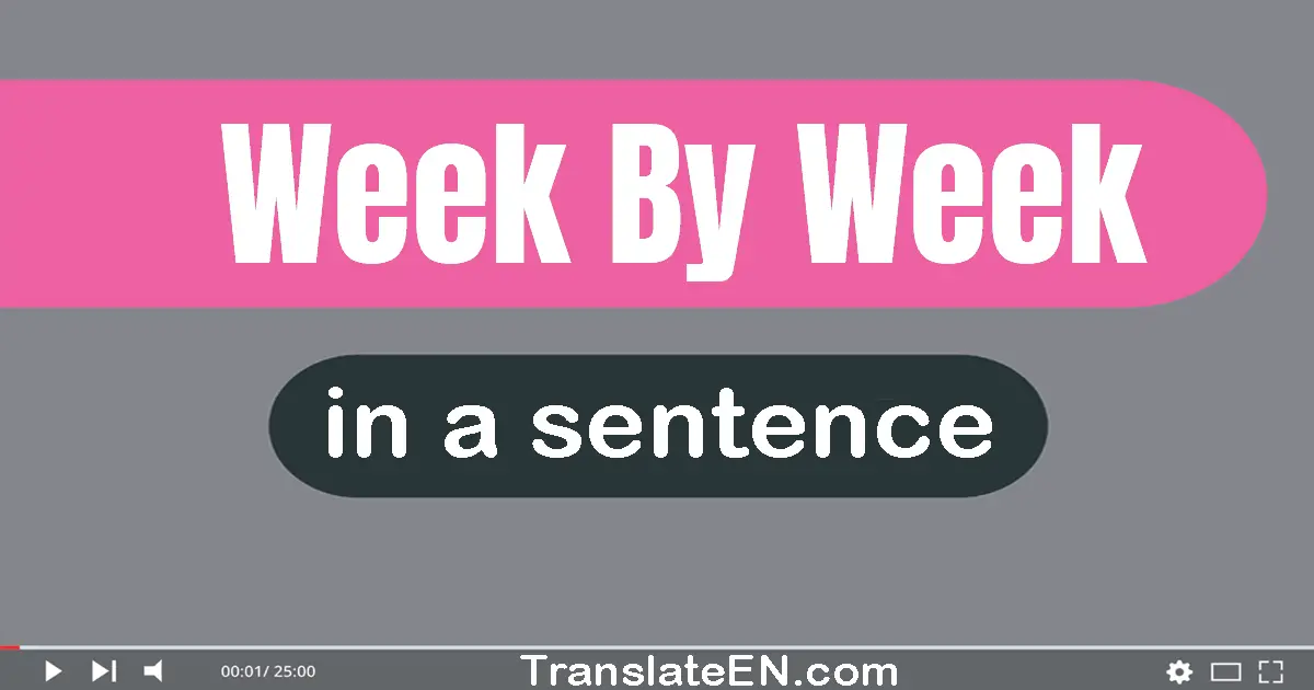 Use "week by week" in a sentence | "week by week" sentence examples