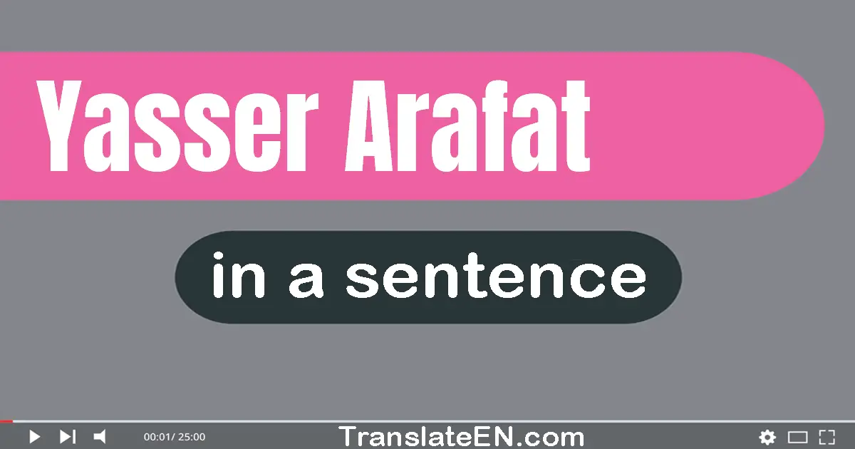 Use "yasser arafat" in a sentence | "yasser arafat" sentence examples