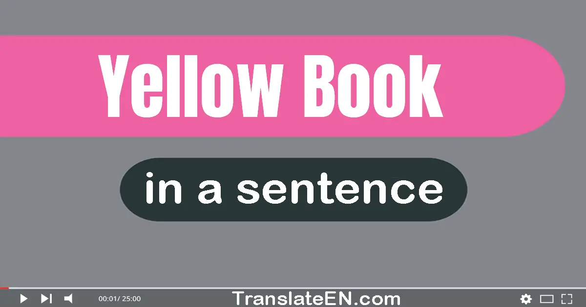 Use "yellow book" in a sentence | "yellow book" sentence examples