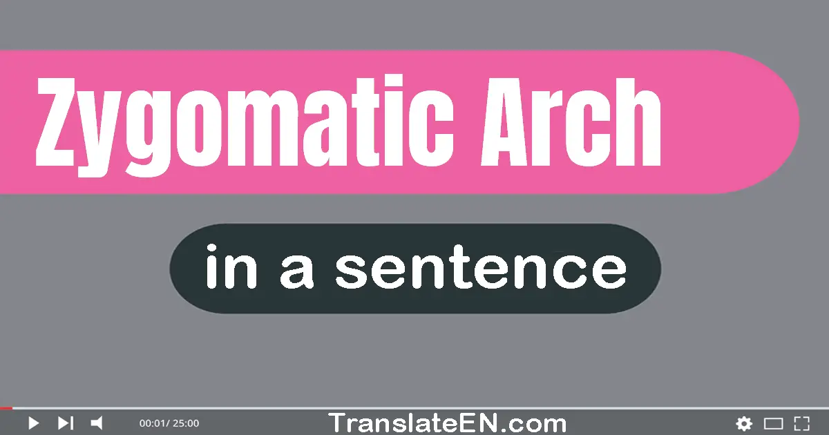 Use "zygomatic arch" in a sentence | "zygomatic arch" sentence examples
